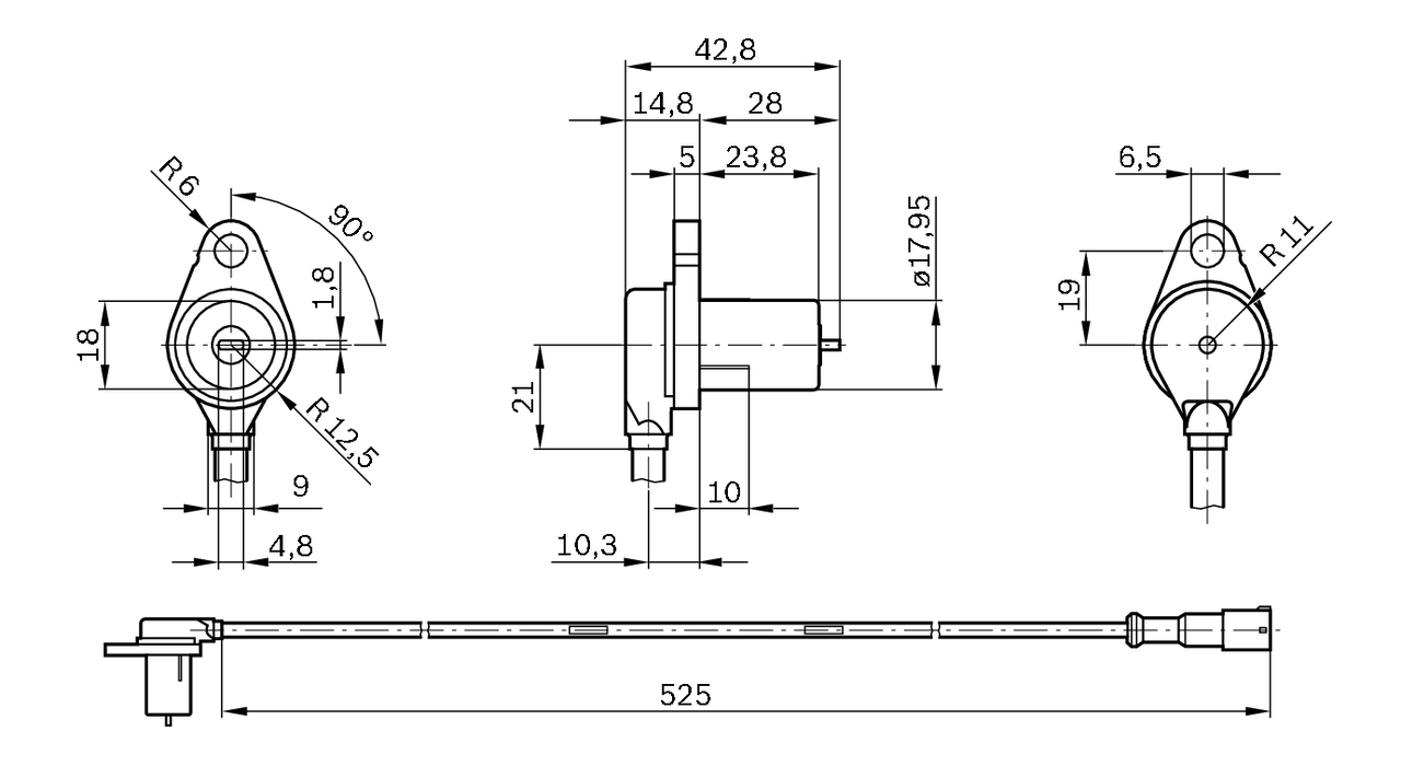 Bosch ABS sensor 0 265 006 487