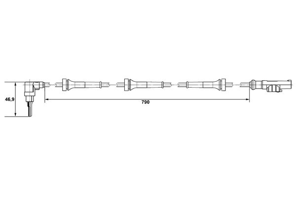 ABS sensor Bosch 0 265 007 636