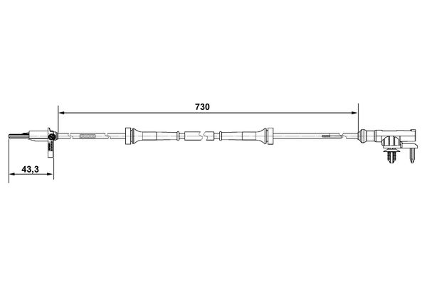 Bosch ABS sensor 0 265 007 637