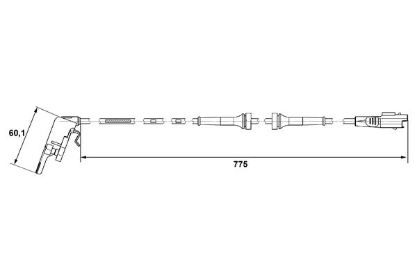 Bosch ABS sensor 0 265 007 664