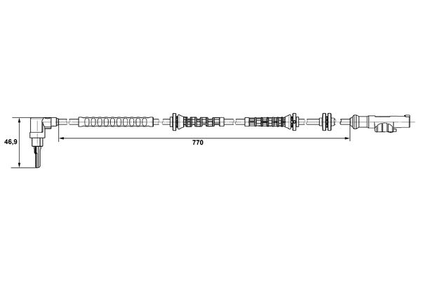 ABS sensor Bosch 0 265 007 671