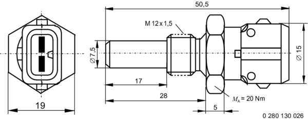 Bosch Temperatuursensor 0 280 130 026