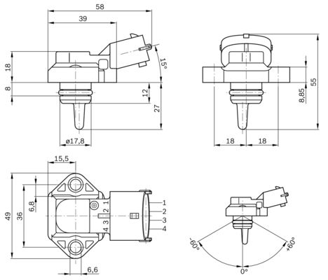 Bosch Vuldruk sensor 0 281 002 316