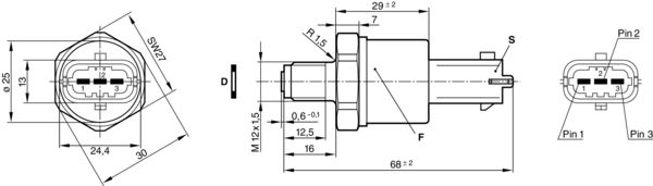 Bosch Brandstofdruk sensor 0 281 002 398