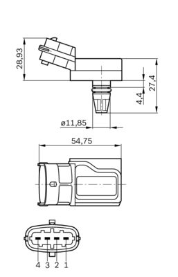 Bosch Vuldruk sensor 0 281 002 573