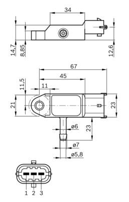 Bosch Vuldruk sensor 0 281 002 593