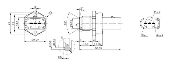 Bosch Brandstofdruk sensor 0 281 002 671