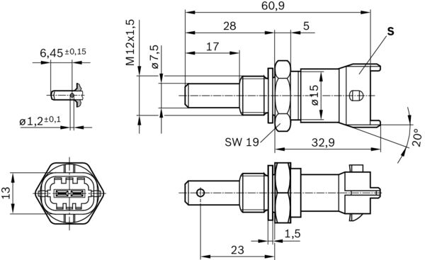 Bosch Temperatuursensor 0 281 002 704