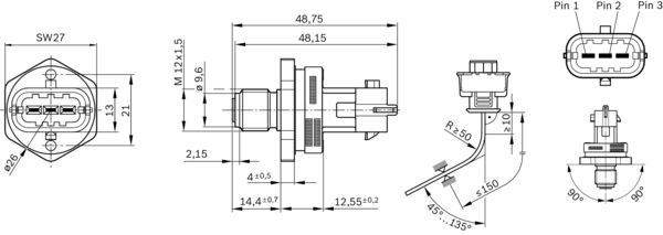 Bosch Brandstofdruk sensor 0 281 002 767