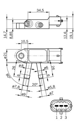 Bosch Uitlaatgasdruk sensor 0 281 002 772