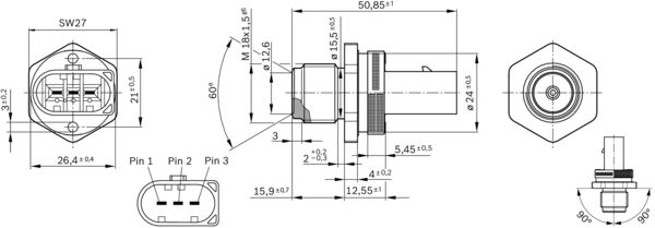 Bosch Brandstofdruk sensor 0 281 002 842