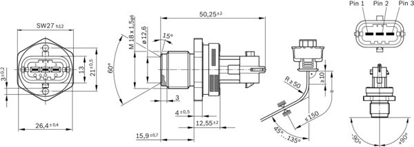 Bosch Brandstofdruk sensor 0 281 002 907