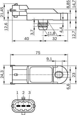 Bosch Vuldruk sensor 0 281 002 996