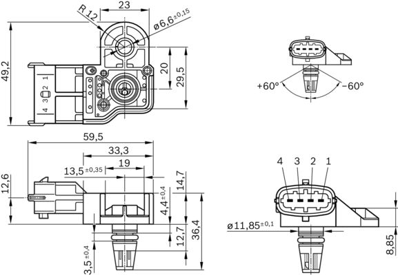 Bosch Vuldruk sensor 0 281 006 051