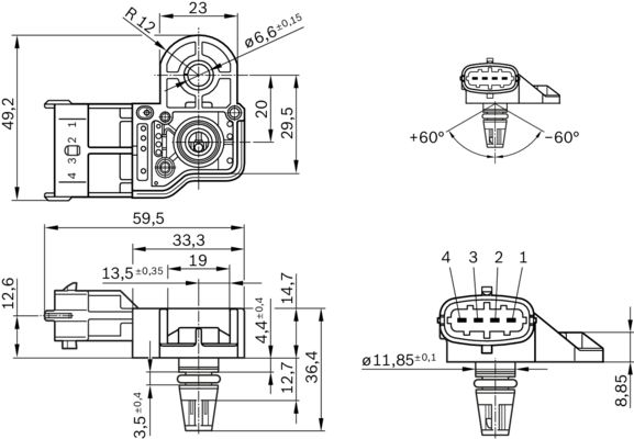 Bosch Vuldruk sensor 0 281 006 076