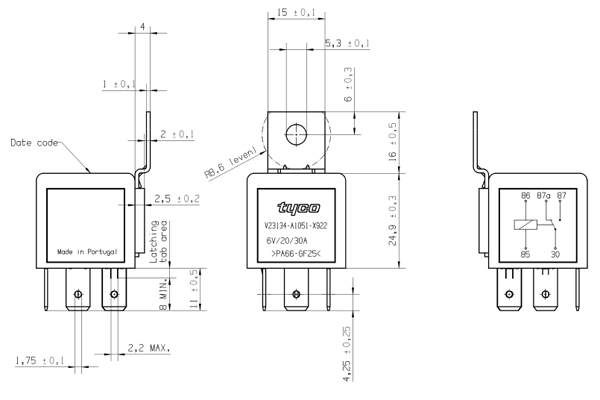 Bosch Relais brandstofpomp 0 332 204 001