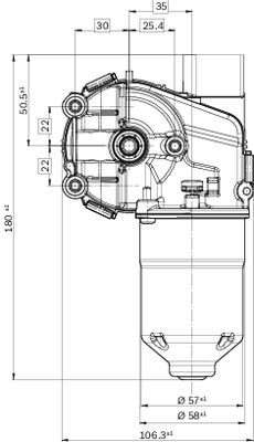 Bosch Ruitenwissermotor 0 390 243 611