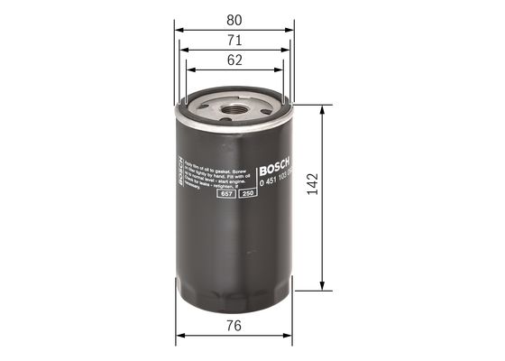 Bosch Oliefilter 0 451 103 092