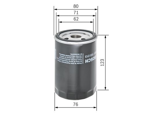 Bosch Oliefilter 0 451 103 213