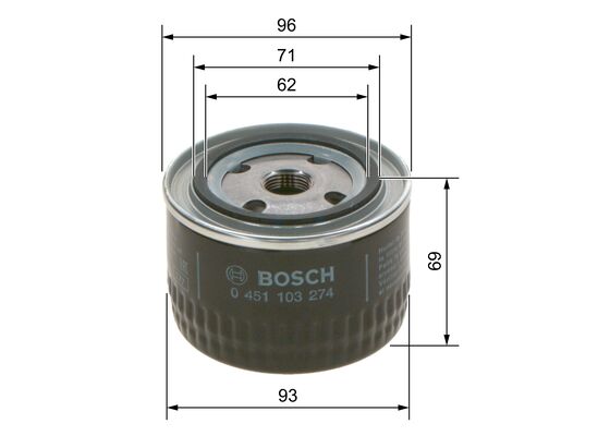 Bosch Oliefilter 0 451 103 274