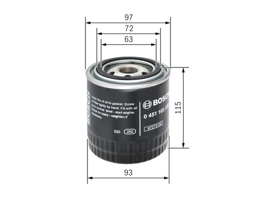 Bosch Oliefilter 0 451 103 330