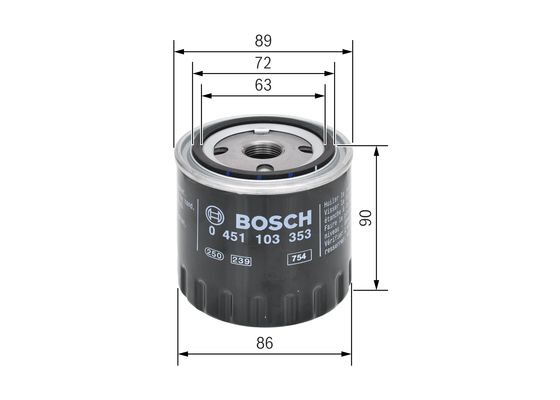 Bosch Oliefilter 0 451 103 353