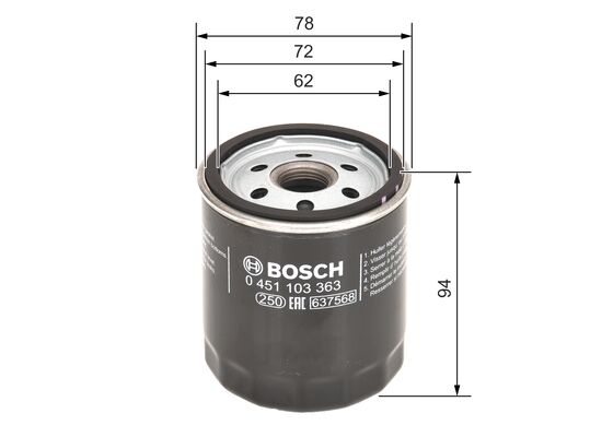 Bosch Oliefilter 0 451 103 363