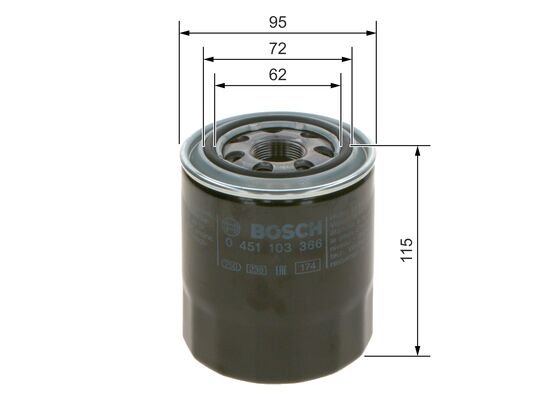 Bosch Oliefilter 0 451 103 366