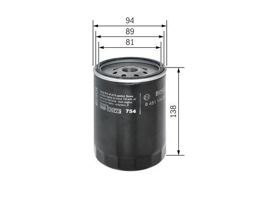 Bosch Oliefilter 0 451 104 064