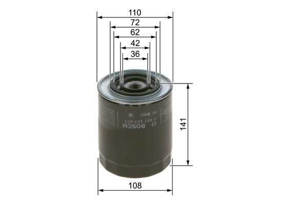 Bosch Oliefilter 0 451 203 201