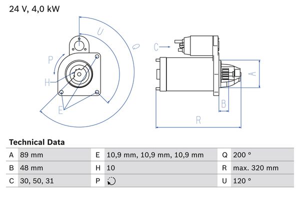 Starter Bosch 0 986 020 170