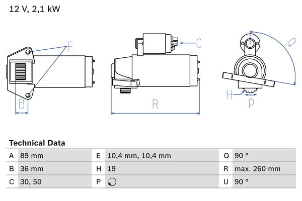 Bosch Starter 0 986 021 351