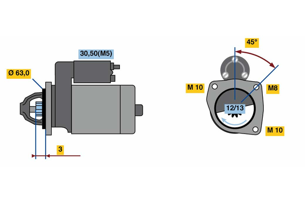 Bosch Starter 0 986 022 800