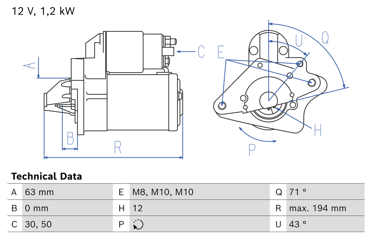 Starter Bosch 0 986 026 060