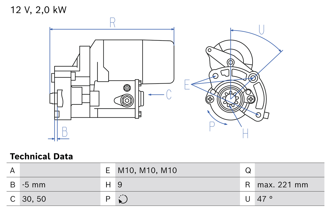 Starter Bosch 0 986 026 500
