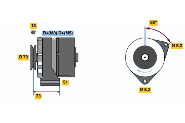 Alternator/Dynamo Bosch 0 986 030 670