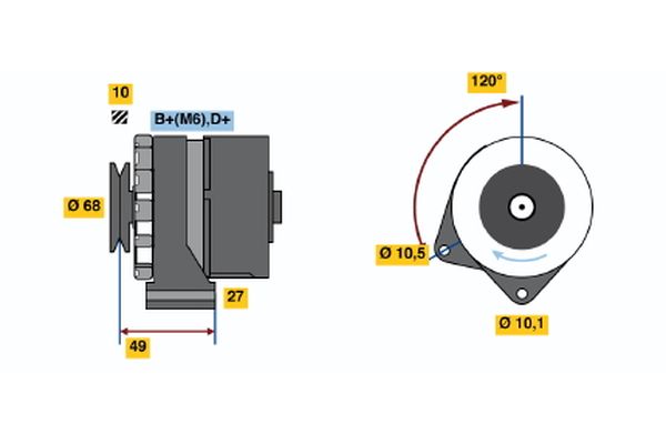 Alternator/Dynamo Bosch 0 986 031 460