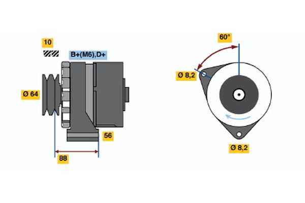 Alternator/Dynamo Bosch 0 986 032 930