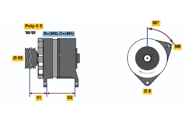 Alternator/Dynamo Bosch 0 986 033 130