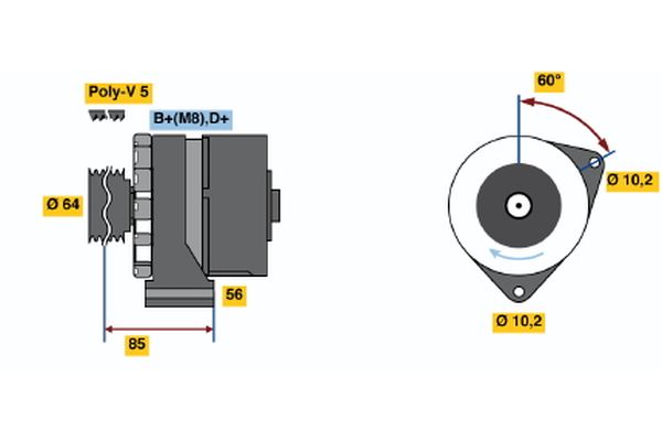 Alternator/Dynamo Bosch 0 986 033 900