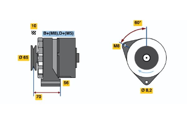 Alternator/Dynamo Bosch 0 986 034 130