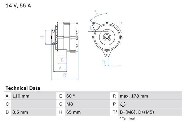 Alternator/Dynamo Bosch 0 986 034 220