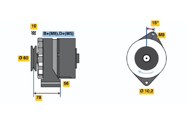 Alternator/Dynamo Bosch 0 986 034 520