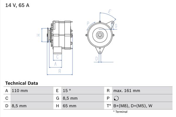 Alternator/Dynamo Bosch 0 986 034 560