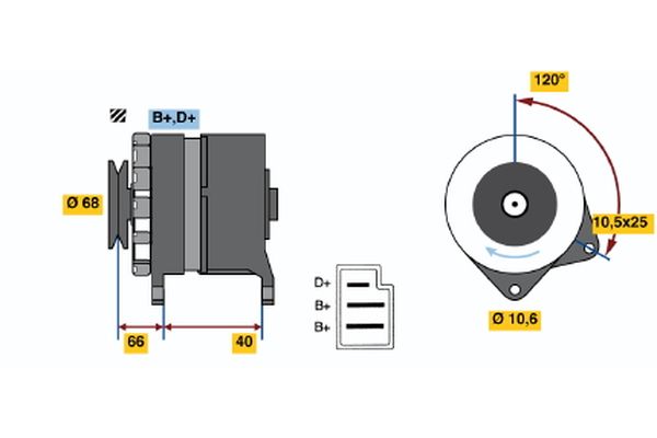 Alternator/Dynamo Bosch 0 986 034 630