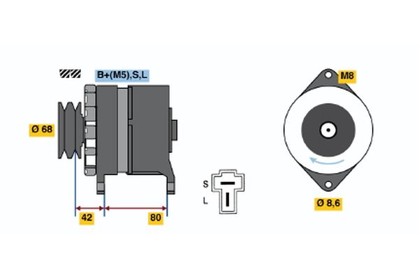 Alternator/Dynamo Bosch 0 986 035 431