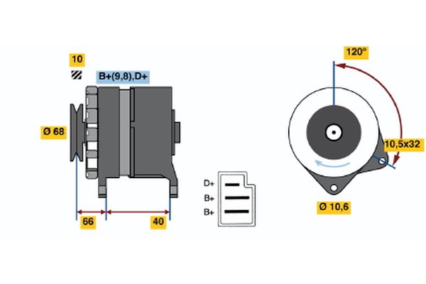 Alternator/Dynamo Bosch 0 986 035 780