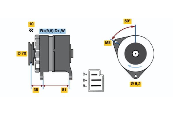 Alternator/Dynamo Bosch 0 986 036 010