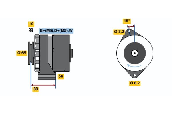 Alternator/Dynamo Bosch 0 986 036 250