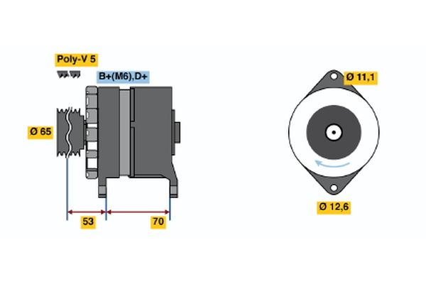 Alternator/Dynamo Bosch 0 986 037 150